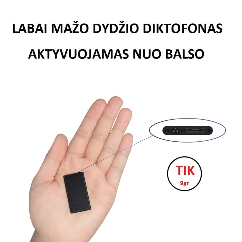 Dyktafon aktywowany sygnałem głosowym z pamięcią 8 GB Dyktafon aktywowany sygnałem głosowym z pamięcią 8 GB