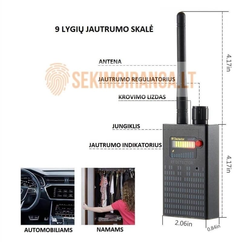 Wykrywacz pluskiew podsłuchowych RF 1 MHz do 8 MHz Wykrywacz pluskiew podsłuchowych RF 1MHz do 8MHz